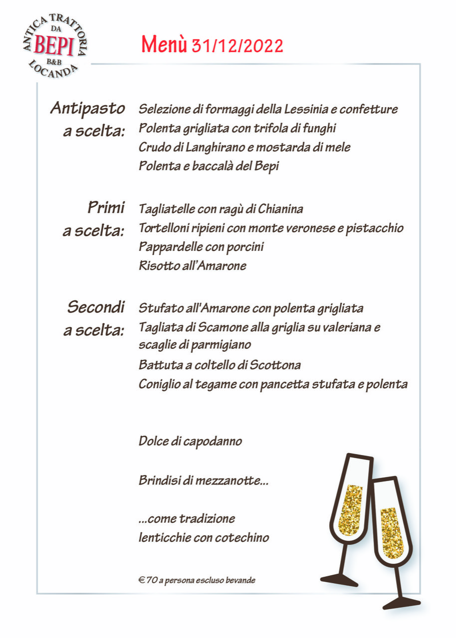 Menu capodanno